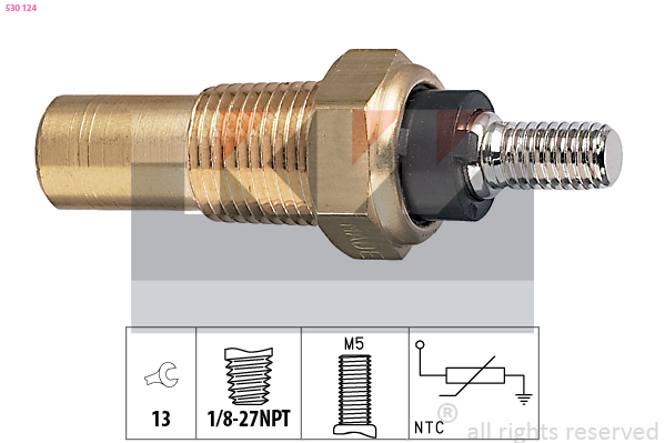 Senzor,temperatura lichid de racire 530 124 KW